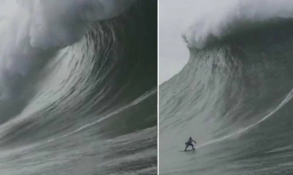 Γυναίκα σέρφερ δαμάζει κύμα-μαμούθ 22,4 μέτρα (βίντεο)